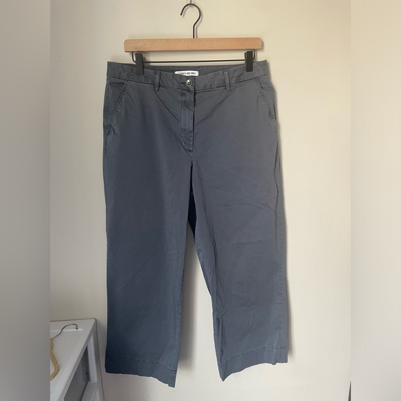Elizabeth & James Cropped Grey Pants Size 14 - Picture 1 of 9
